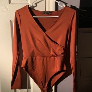 V-neck bodysuit